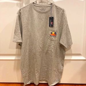 Men Vineyard Vines Gray Short Sleeve Pocket T-Shirt Size Large